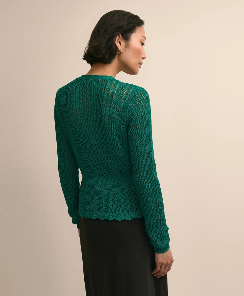 Cotton Pointelle Cardigan, image 5