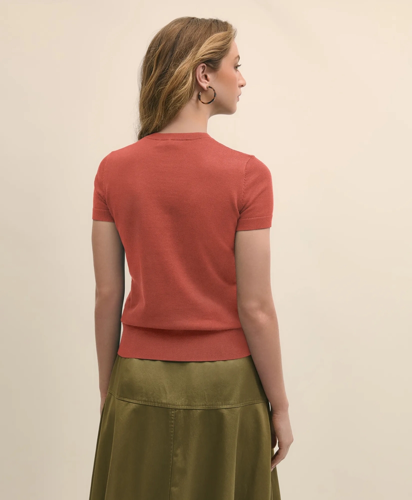 Supima&reg; Cotton Short-Sleeve Shell Sweater, image 3