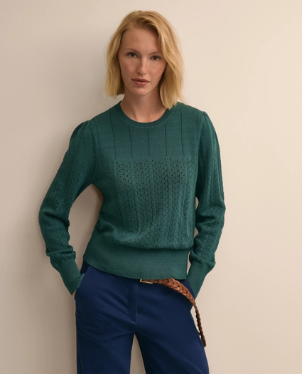 Cotton Pointelle Sweater, image 1