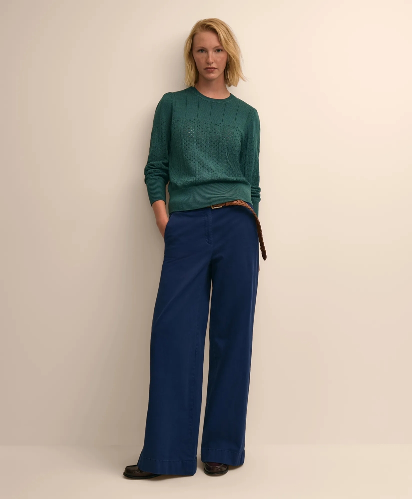Cotton Pointelle Sweater, image 2