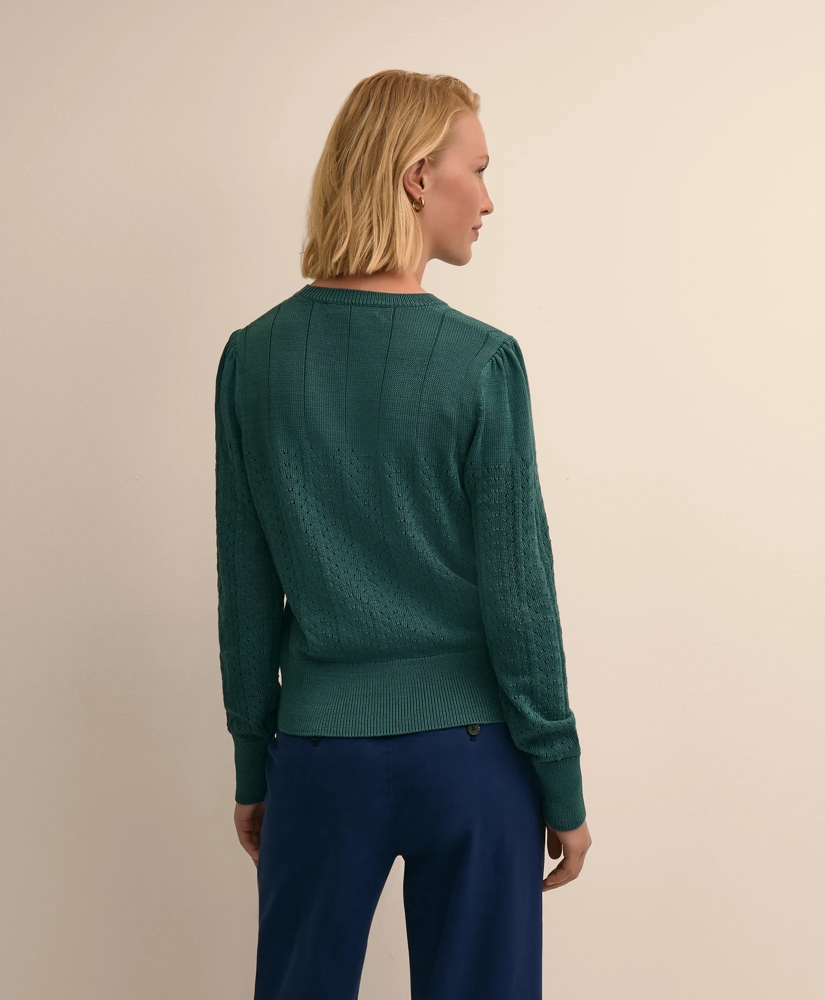 Cotton Pointelle Sweater, image 4