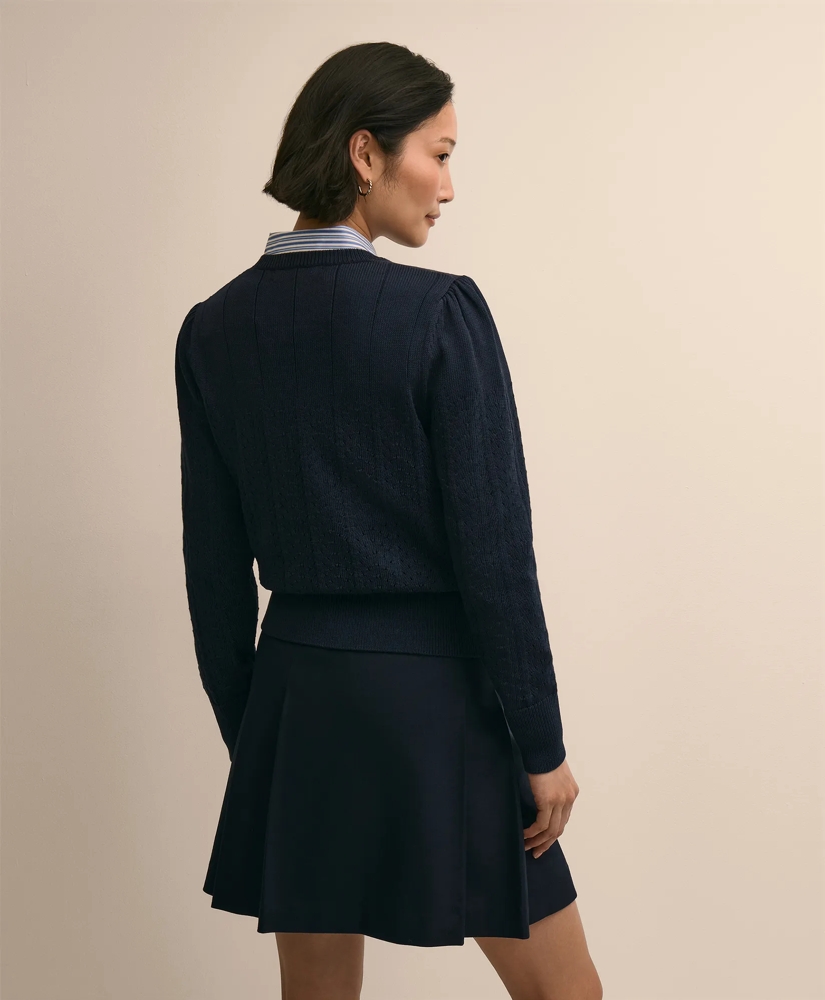 Cotton Pointelle Sweater, image 4