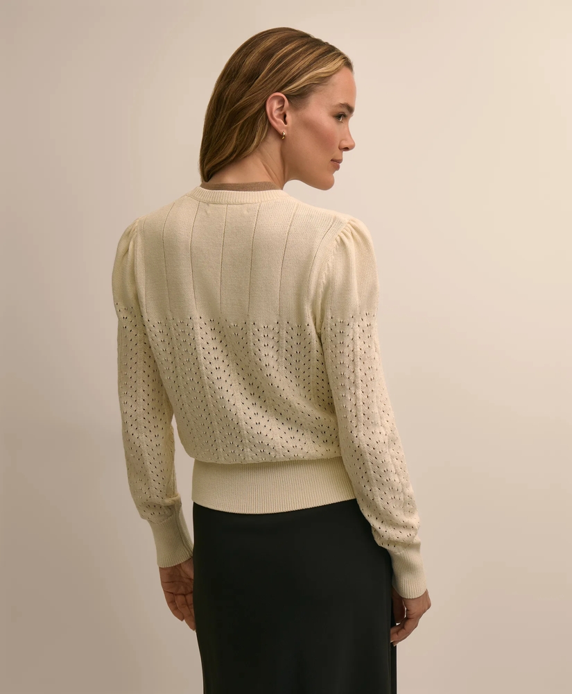 Cotton Pointelle Sweater, image 4