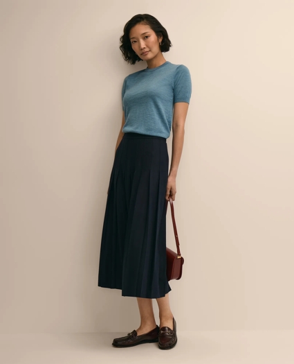 Ultimate Merino Wool Short-Sleeve Sweater Shell, image 2