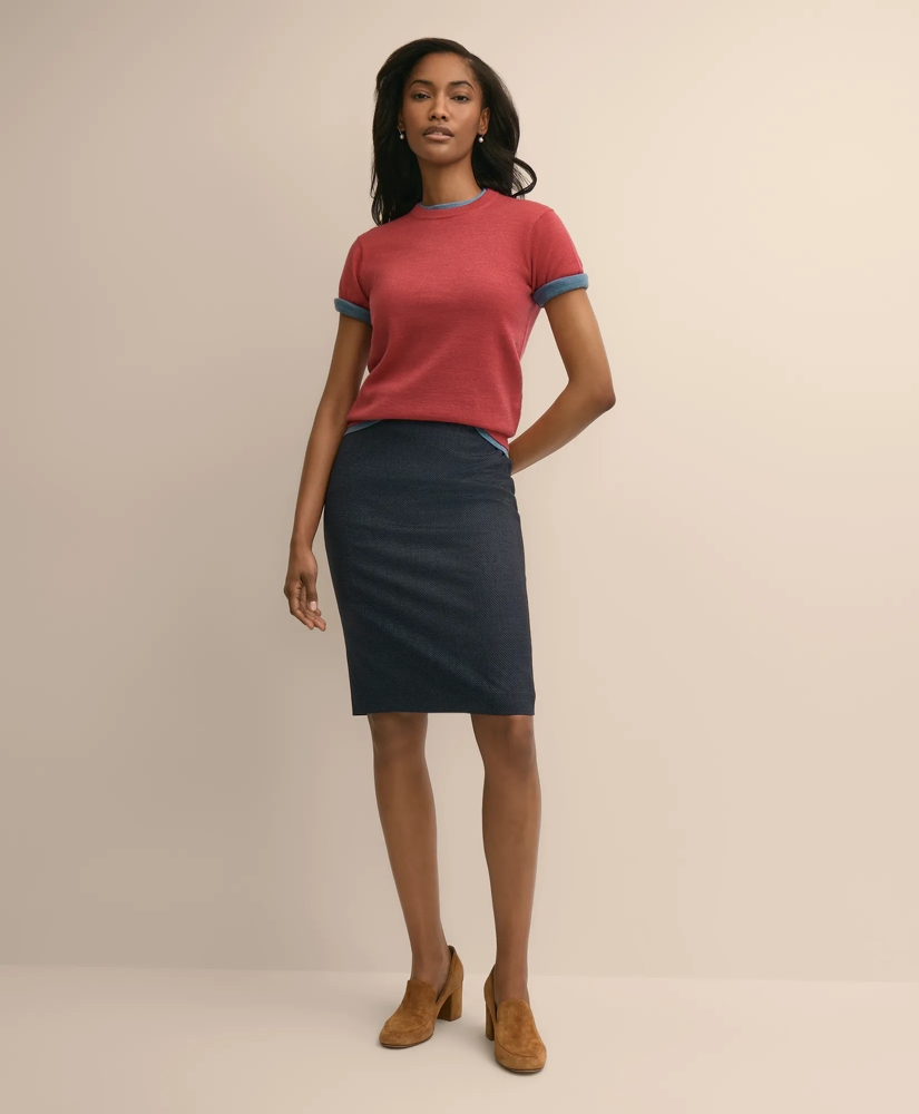 Ultimate Merino Wool Short-Sleeve Sweater Shell, image 3
