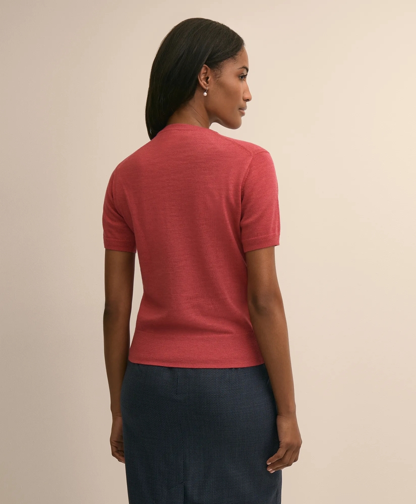 Ultimate Merino Wool Short-Sleeve Sweater Shell, image 4