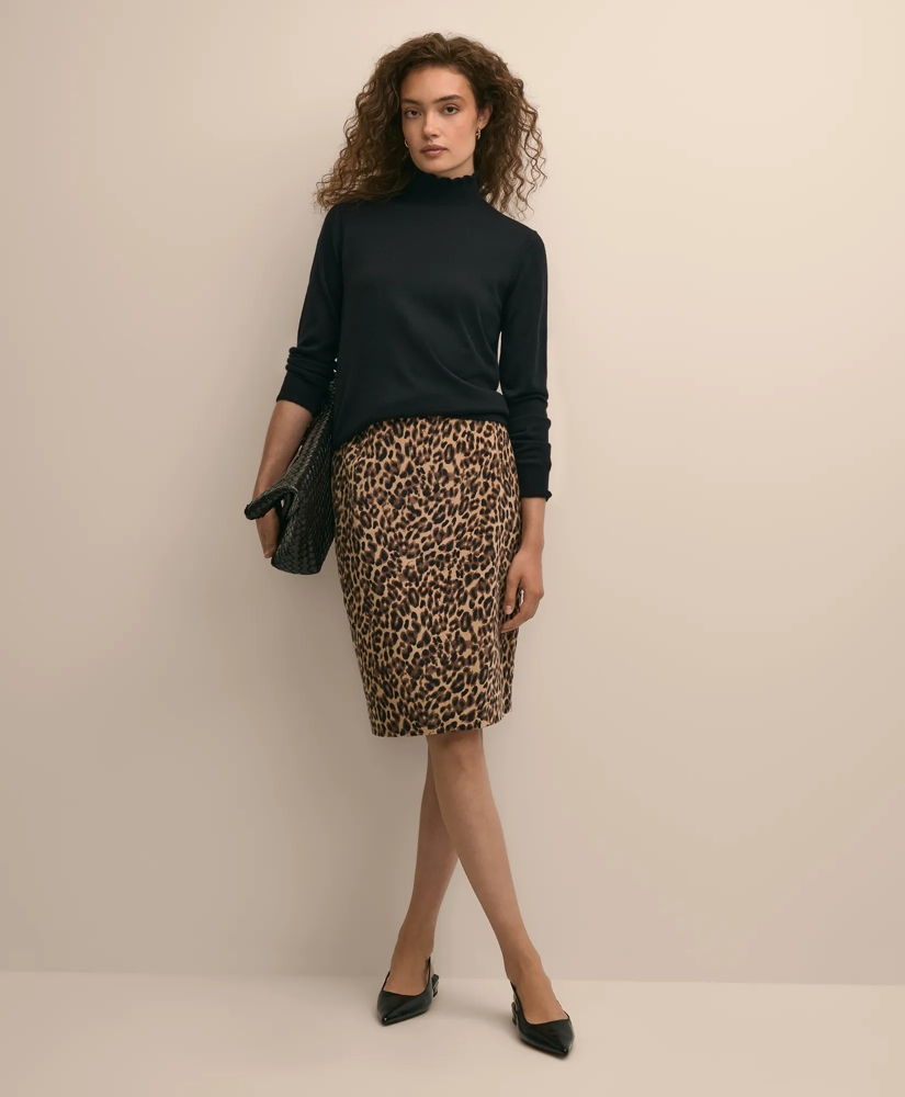 Merino Wool Blend Ruffle Turtleneck Sweater, image 2