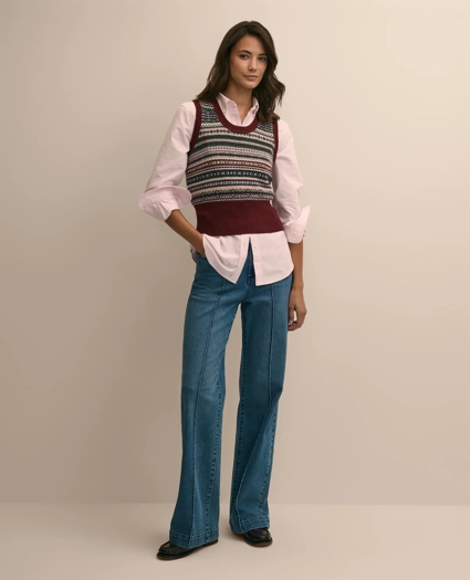 Lambswool Fair Isle Sweater Vest, image 2