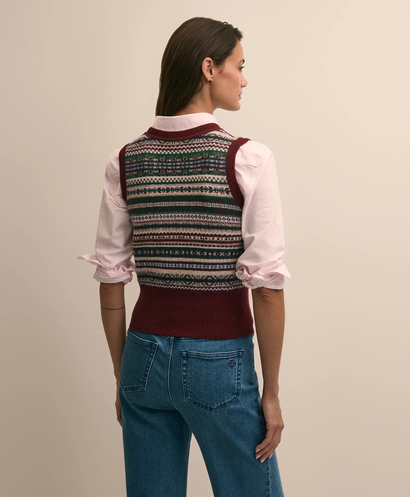 Lambswool Fair Isle Sweater Vest, image 4