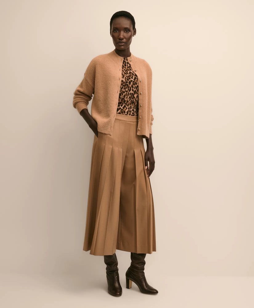 Merino Wool Leopard Motif Shell Sweater, image 2