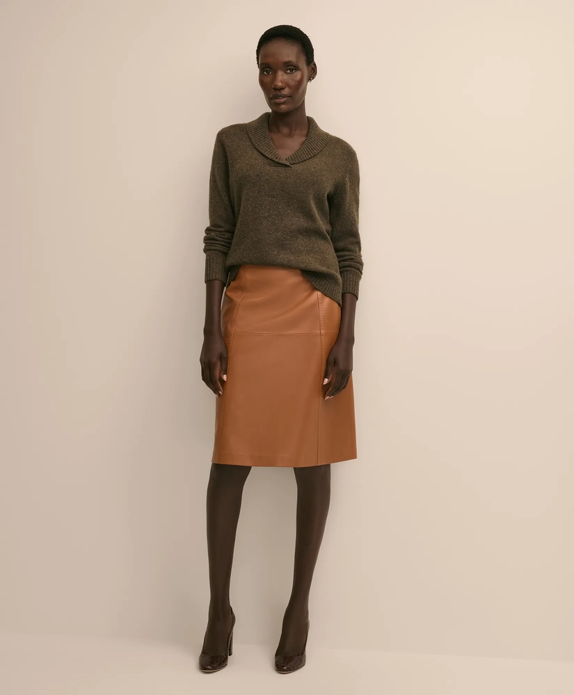 Wool Alpaca Cashmere Shawl-Collar Sweater, image 2