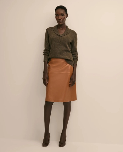 Wool Alpaca Cashmere Shawl-Collar Sweater, image 2