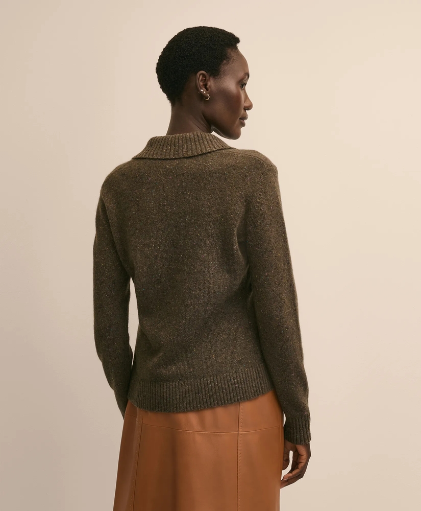 Wool Alpaca Cashmere Shawl-Collar Sweater, image 4