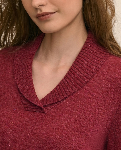 Wool Alpaca Cashmere Shawl-Collar Sweater, image 3