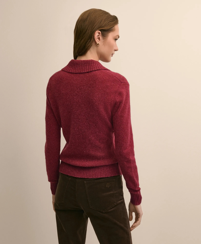 Wool Alpaca Cashmere Shawl-Collar Sweater, image 4