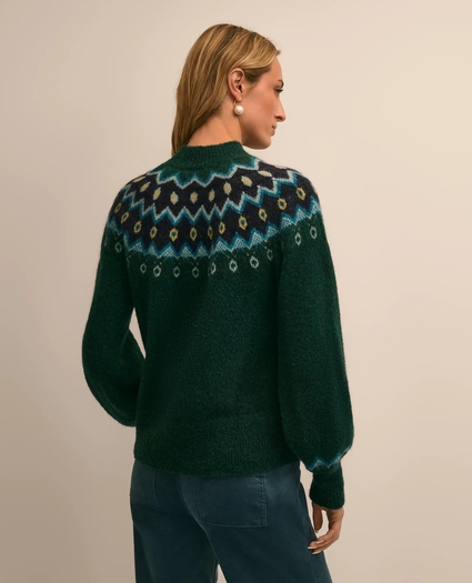 Merino Wool-Alpaca Blend Fair Isle Sweater, image 4