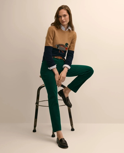 Merino Wool Mallard Intarsia Sweater, image 2