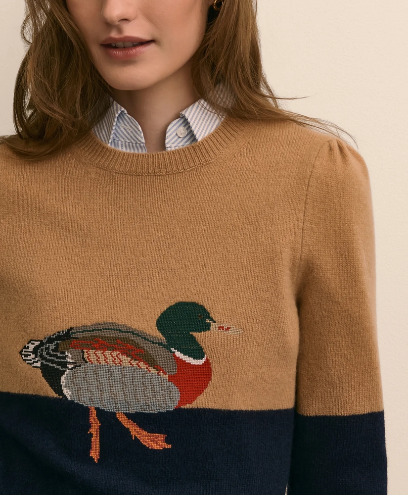 Merino Wool Mallard Intarsia Sweater, image 3