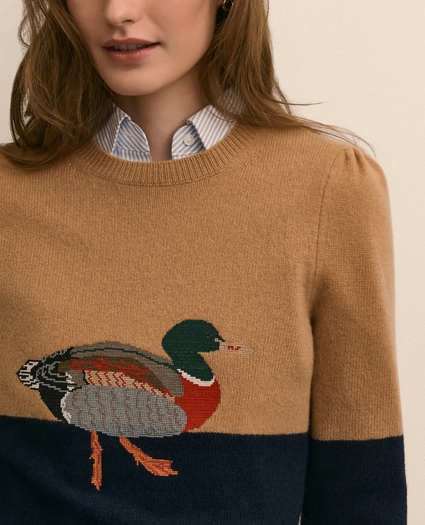 Merino Wool Mallard Intarsia Sweater, image 3