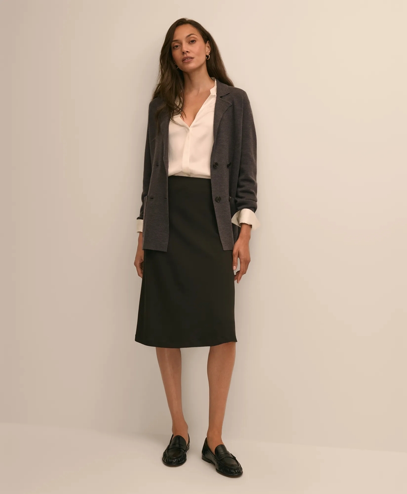 Merino Wool Double-Breasted Sweater Jacket, image 2