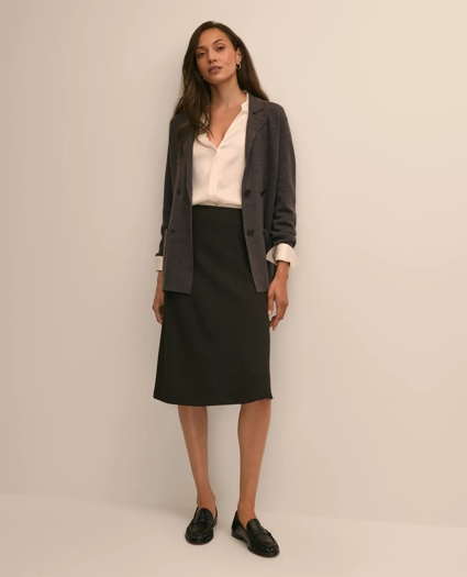 Merino Wool Double-Breasted Sweater Jacket, image 2