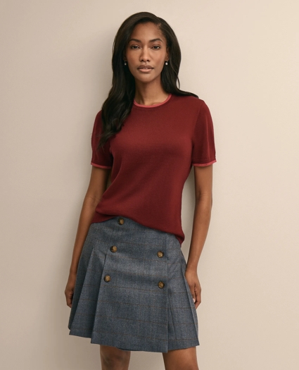 Merino Wool Contrast-Tipping Sweater, image 1