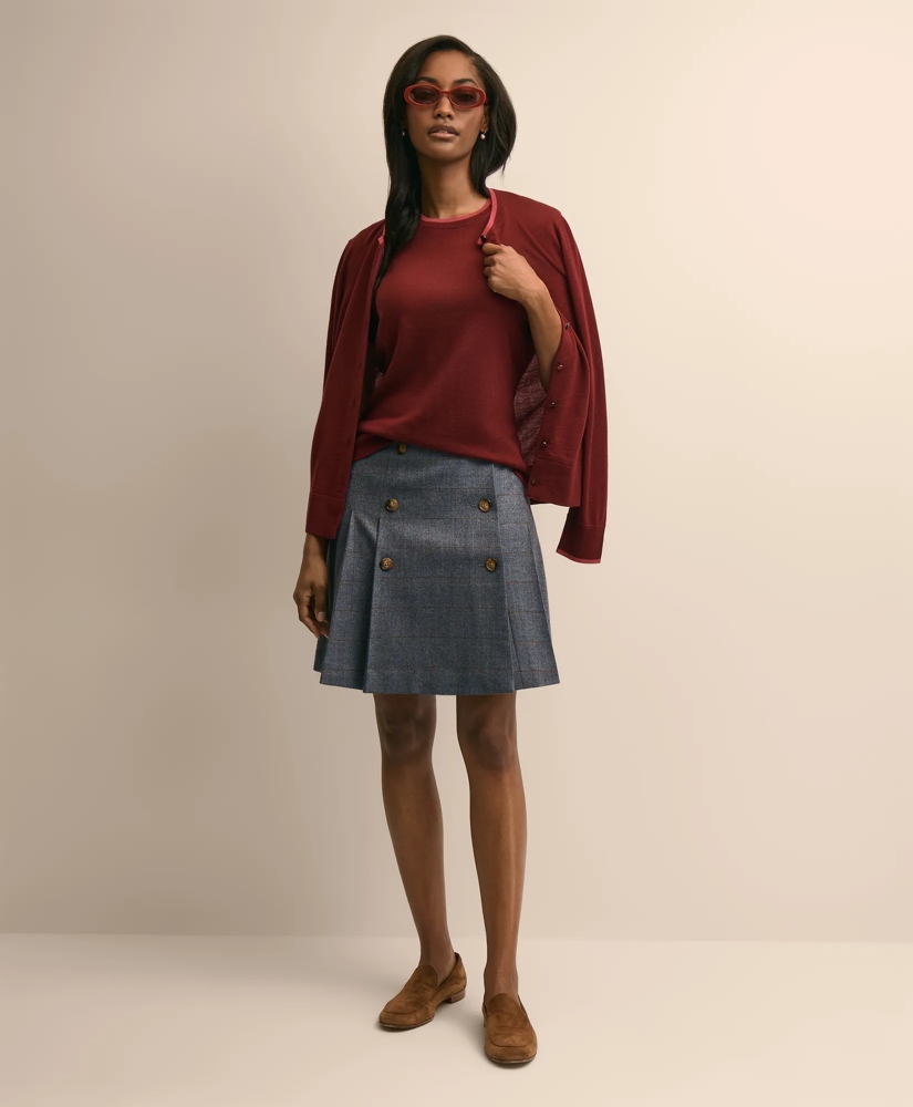 Merino Wool Contrast-Tipping Sweater, image 2