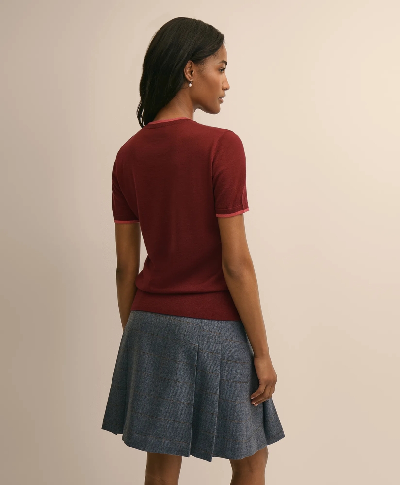 Merino Wool Contrast-Tipping Sweater, image 4
