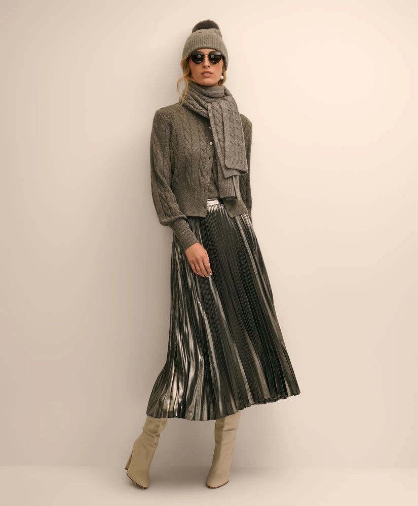 Cashmere Cable-Knit Cardigan, image 2
