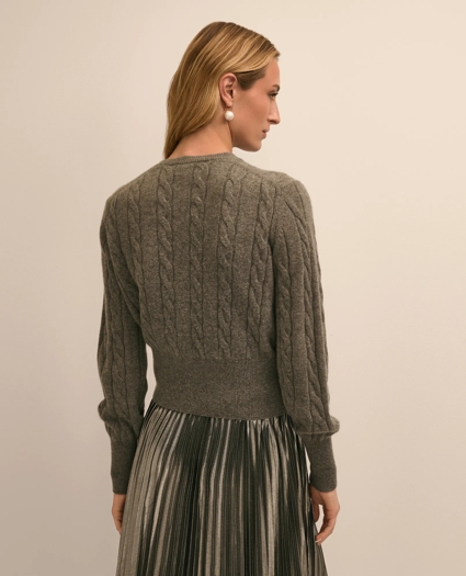 Cashmere Cable-Knit Cardigan, image 4