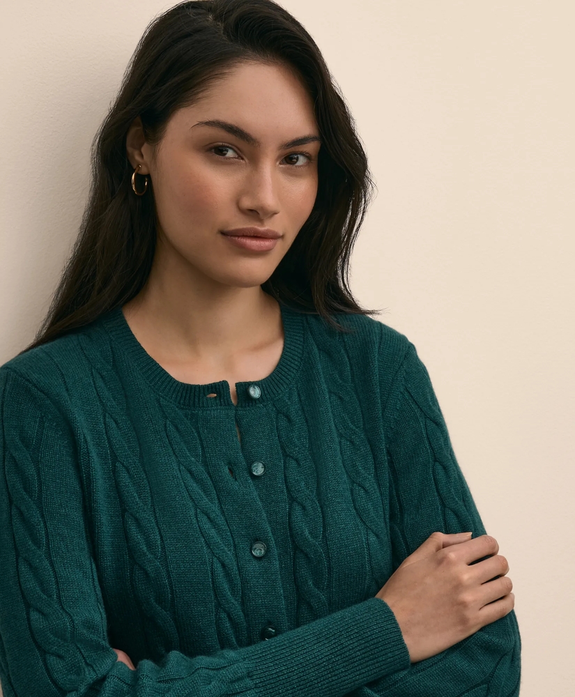 Cashmere Cable-Knit Cardigan, image 3