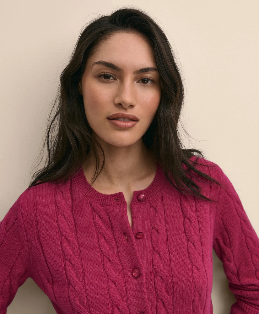 Cashmere Cable-Knit Cardigan, image 3