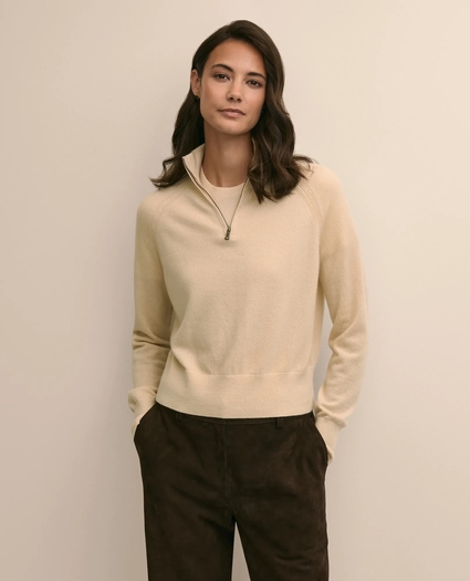 Cashmere Quarter-Zip Sweater, image 1