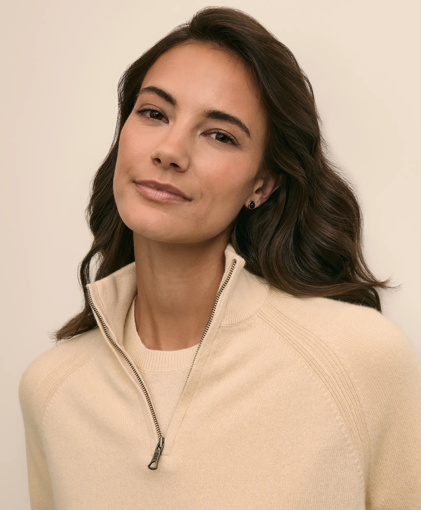 Cashmere Quarter-Zip Sweater, image 3