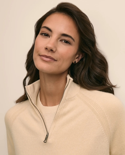 Cashmere Quarter-Zip Sweater, image 3