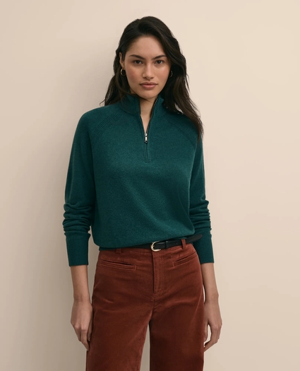 Cashmere Quarter-Zip Sweater, image 1
