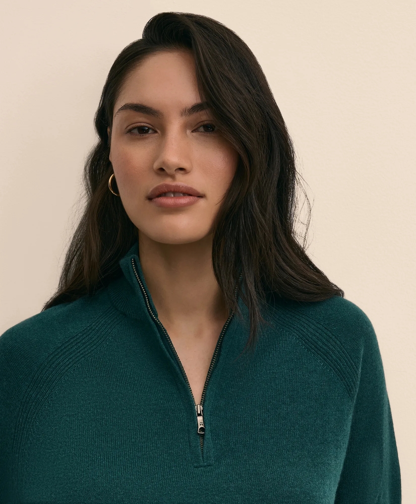 Cashmere Quarter-Zip Sweater, image 3
