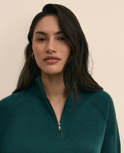 Cashmere Quarter-Zip Sweater, image 3