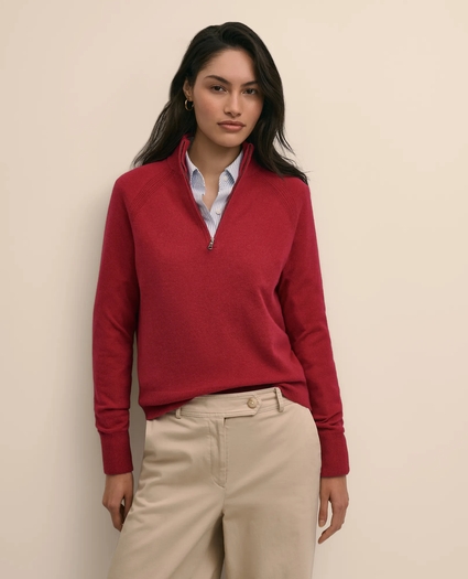 Cashmere Quarter-Zip Sweater, image 1