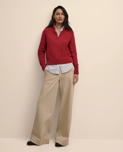 Cashmere Quarter-Zip Sweater, image 2