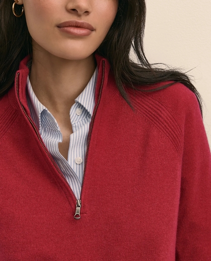 Cashmere Quarter-Zip Sweater, image 3