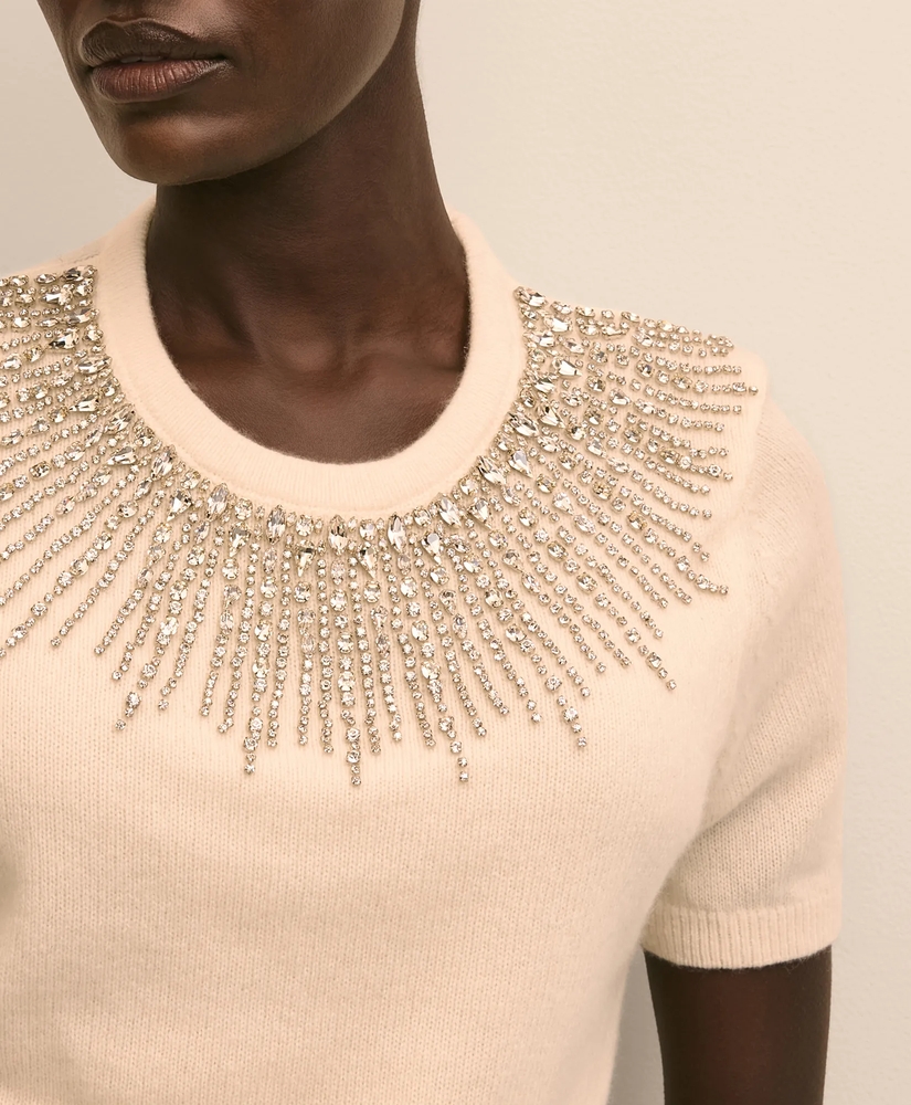 Merino Wool Beaded Sweater Shell, image 2