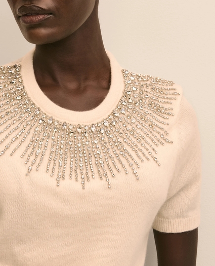Merino Wool Beaded Sweater Shell, image 2