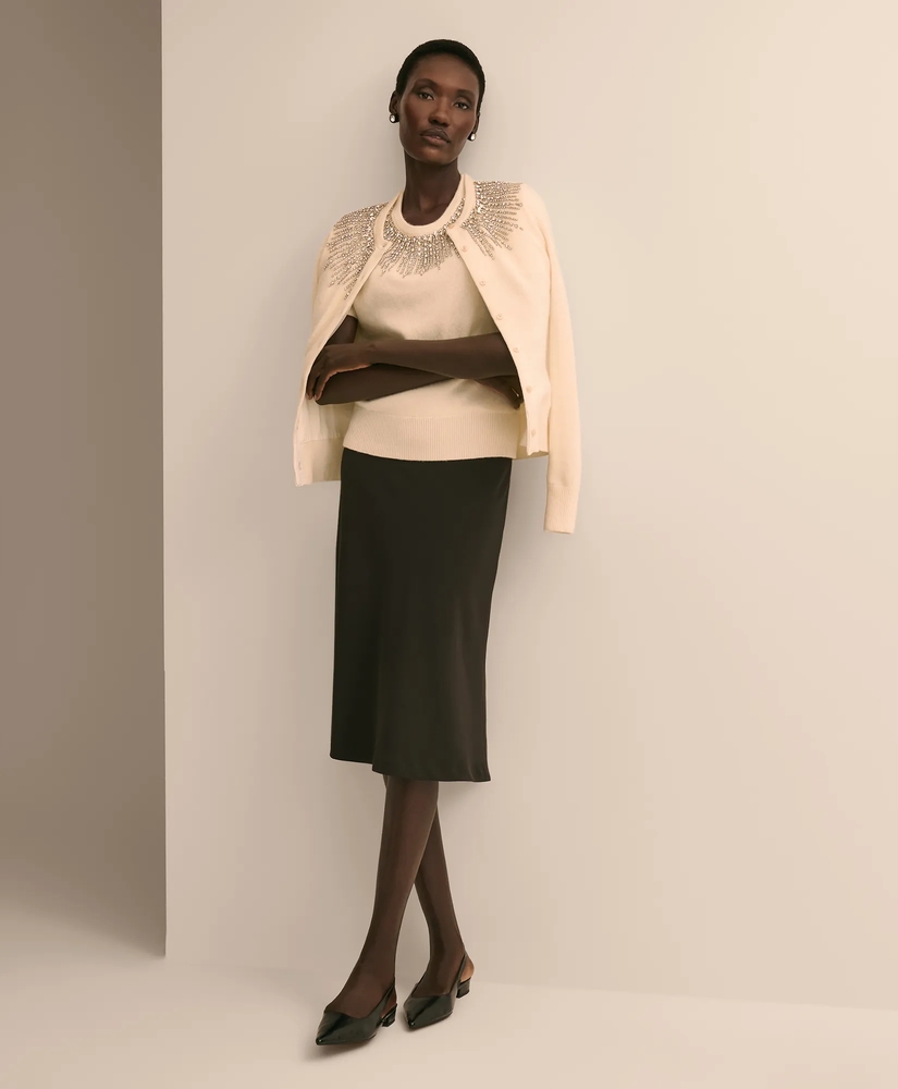 Merino Wool Beaded Sweater Shell, image 3