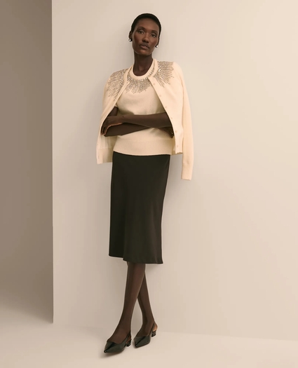 Merino Wool Beaded Sweater Shell, image 3