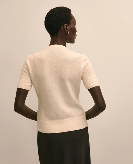 Merino Wool Beaded Sweater Shell, image 4