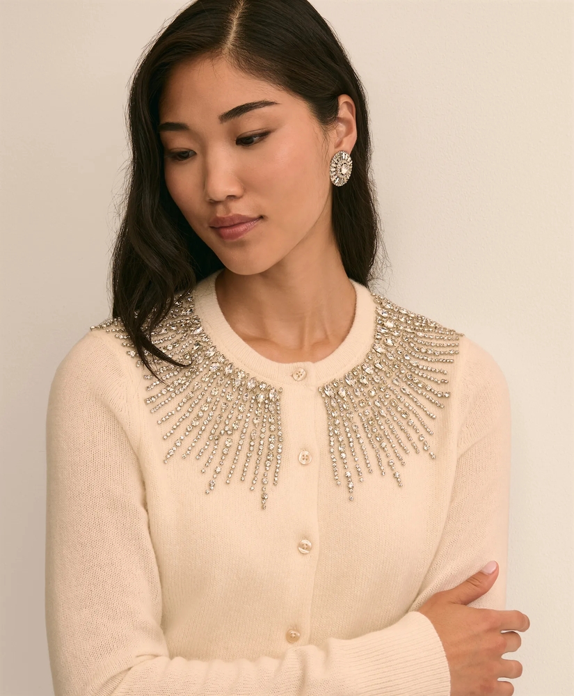 Merino Wool Beaded Cardigan, image 3