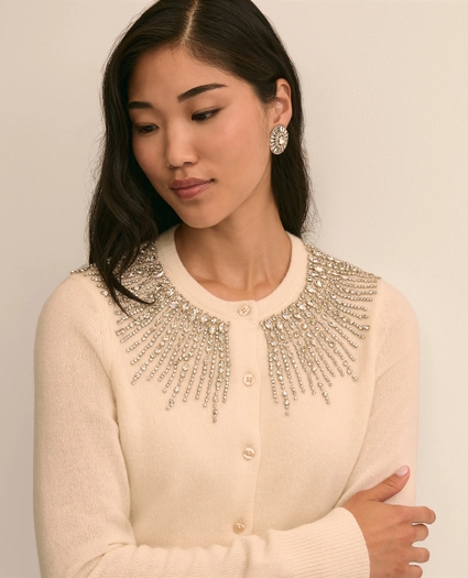 Merino Wool Beaded Cardigan, image 3
