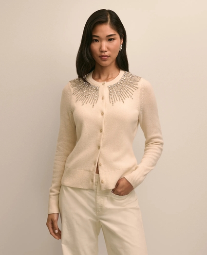Merino Wool Beaded Cardigan, image 4