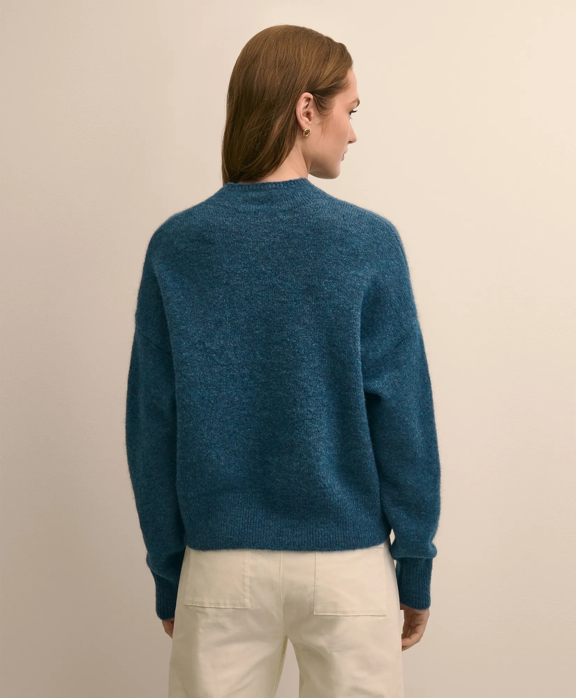 Alpaca-Wool Blend Eyelash Cardigan, image 4